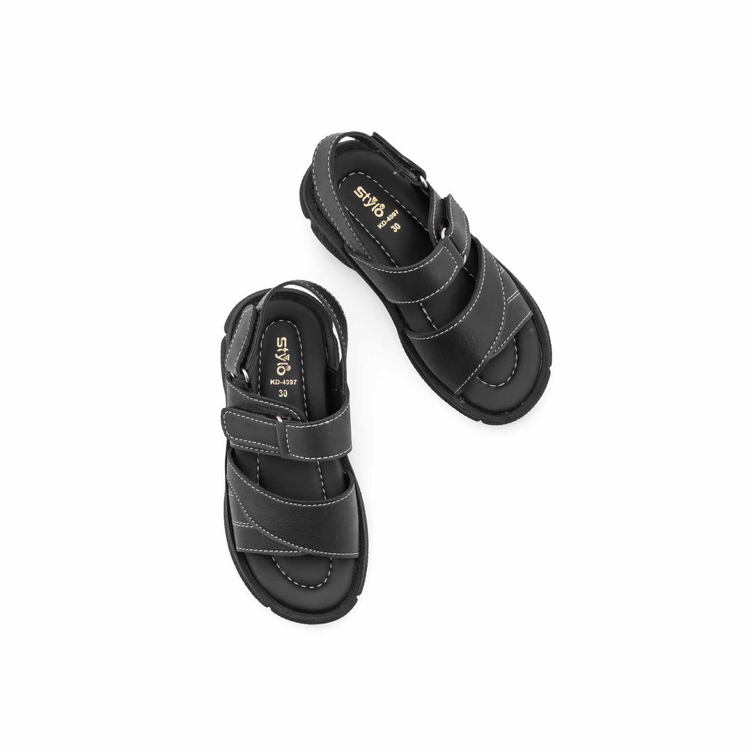 Boys Black Formal Sandal KD4997
