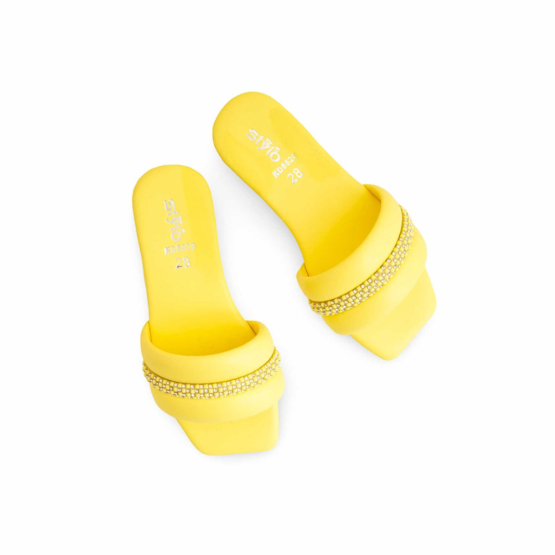 Girls Yellow Casual Slipper KD5526