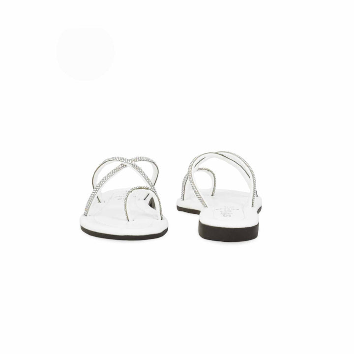 Girls White Casual Slipper KD5528