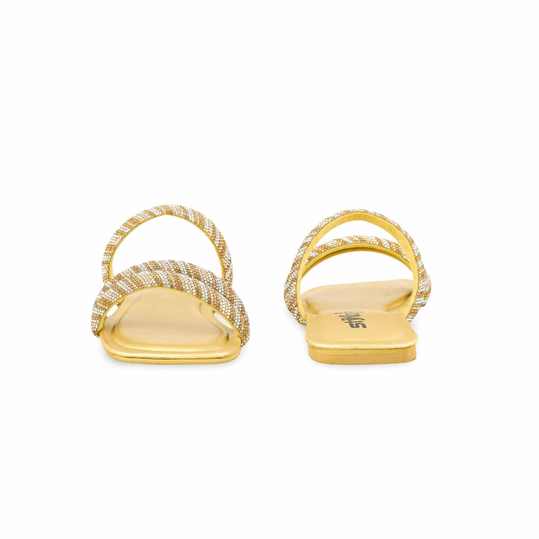 Girls Golden Fancy Slipper KD5535