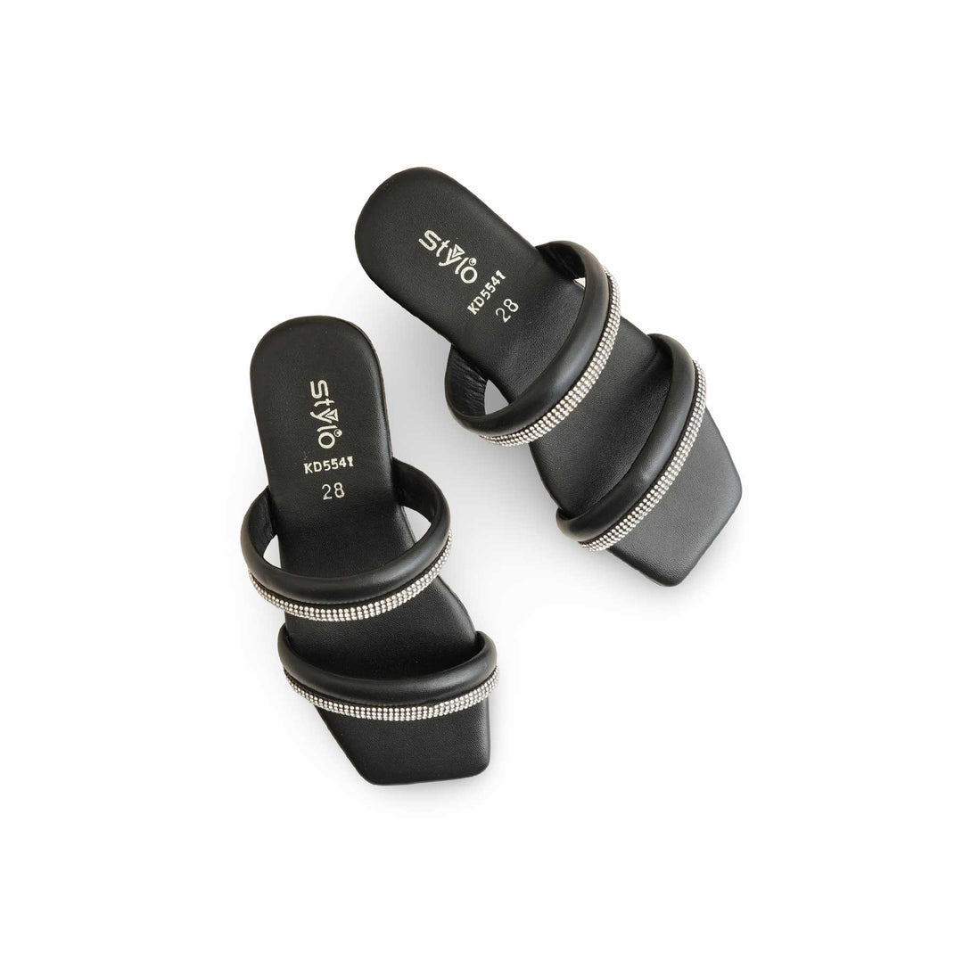 Girls Black Formal Slipper KD5541
