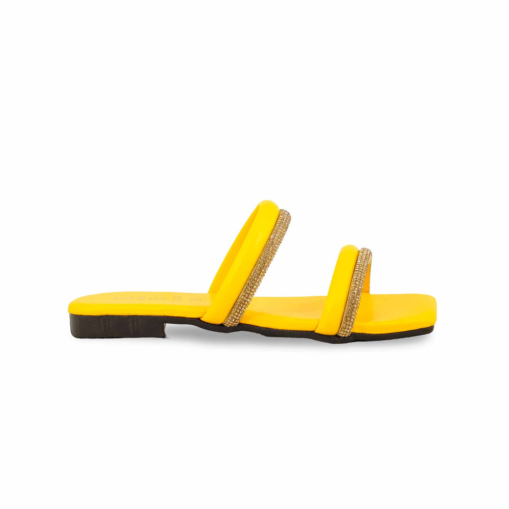 Girls Yellow Formal Slipper KD5541