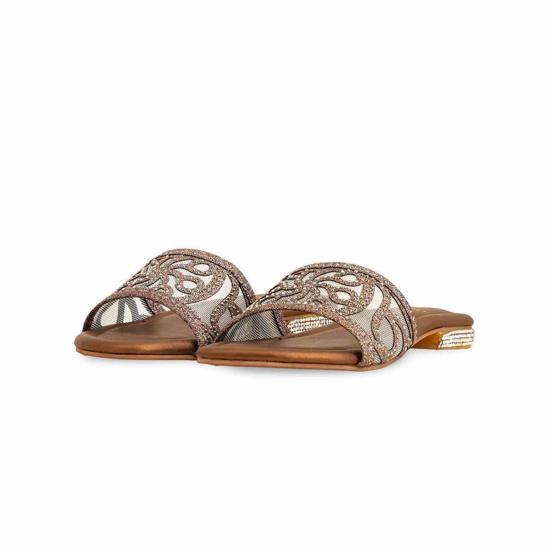 Girls Brown Casual Slipper KD5545