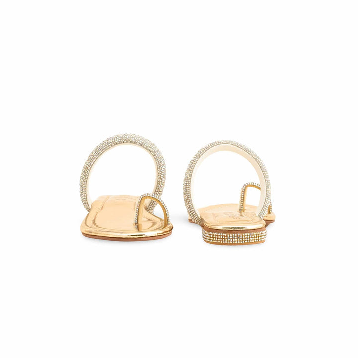 Girls Golden Fancy Slipper KD5546