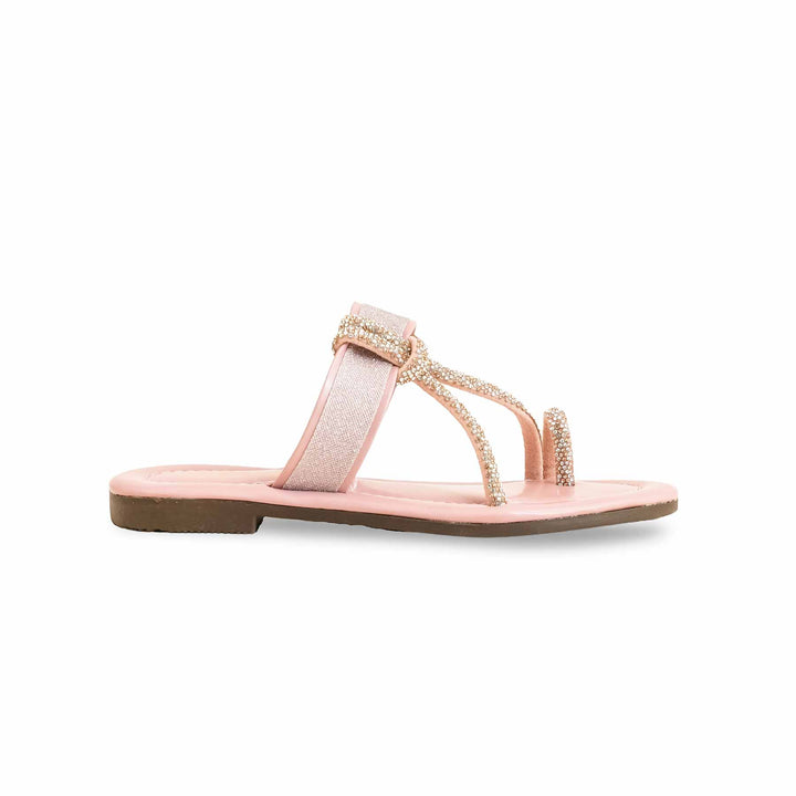 Girls Peach Fancy Slipper KD5549