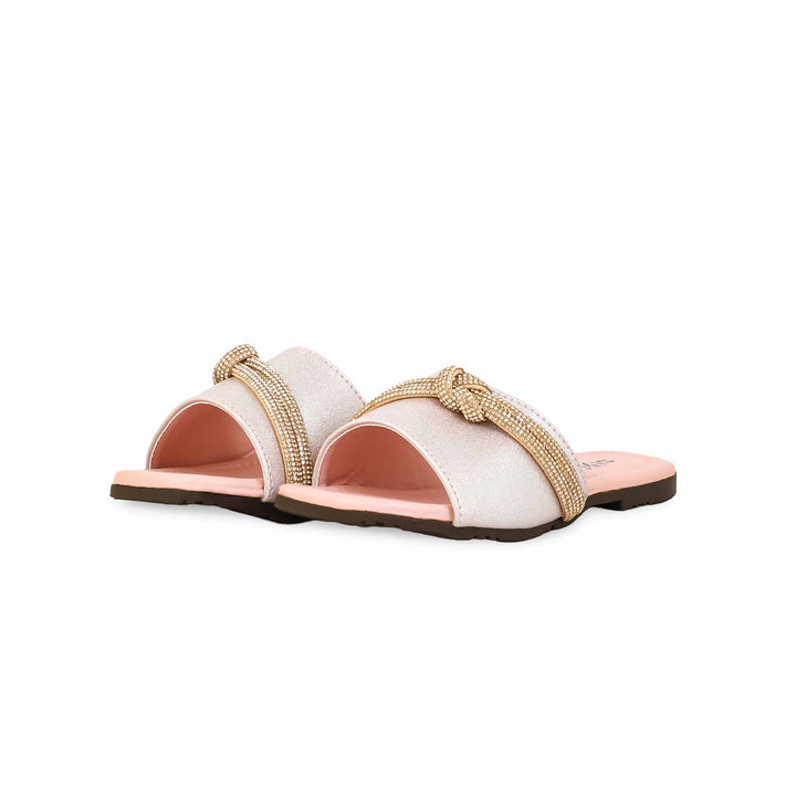 Girls Peach Formal Slipper KD5553