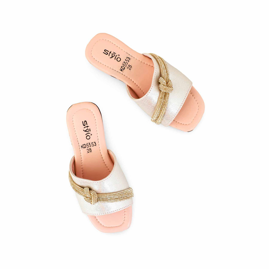Girls Peach Formal Slipper KD5553