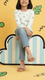 Girls Peach Formal Slipper KD5560