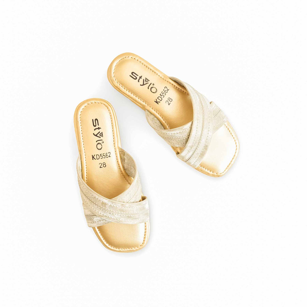 Girls Golden Formal Slipper KD5562
