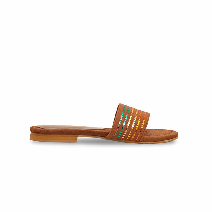 Girls Brown Casual Slipper KD5569