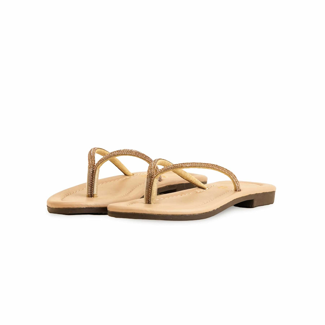 Girls Golden Fancy Slipper KD5575