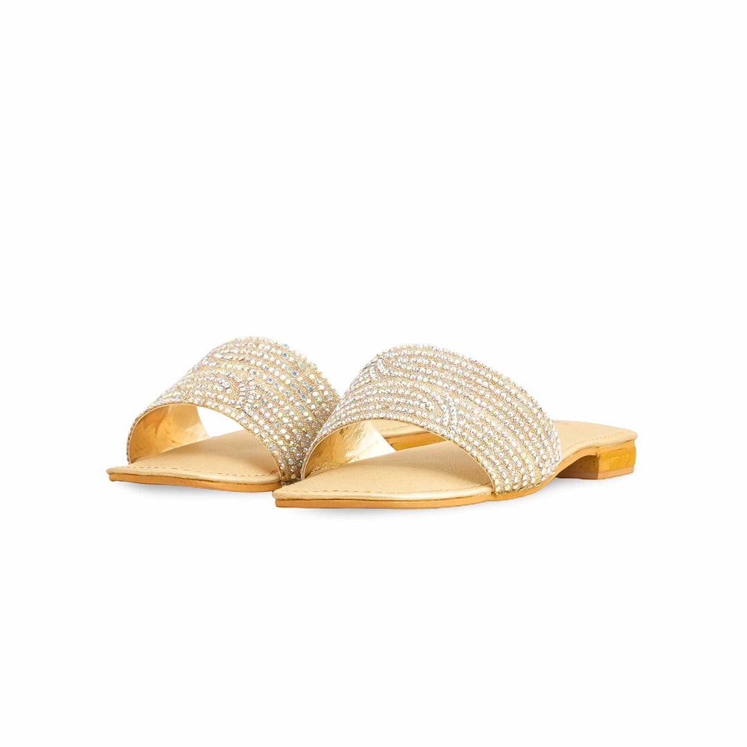 Girls Golden Fancy Slipper KD5584