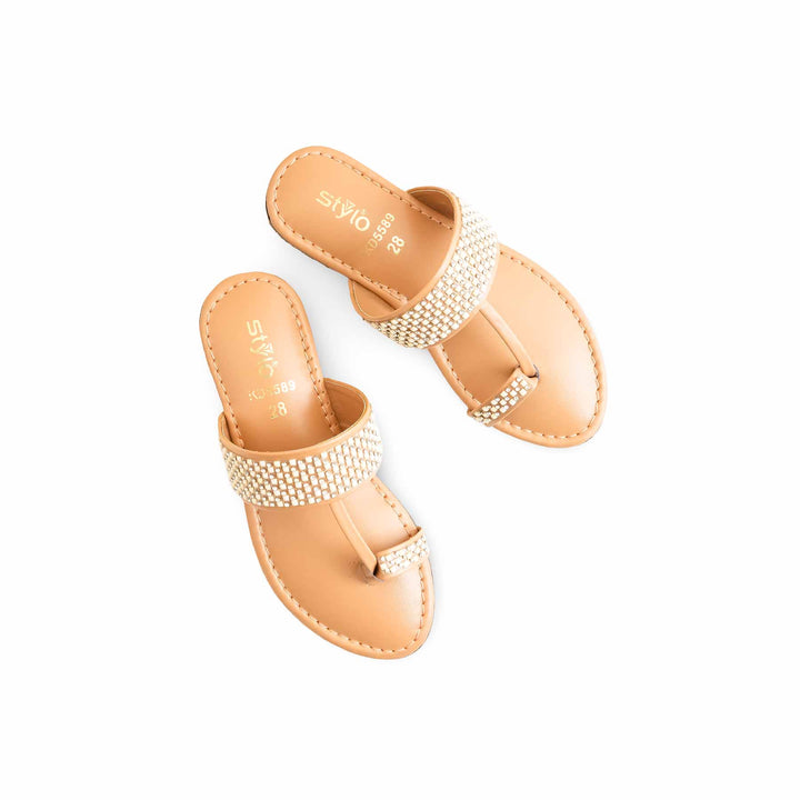 Girls Golden Formal Slipper KD5589