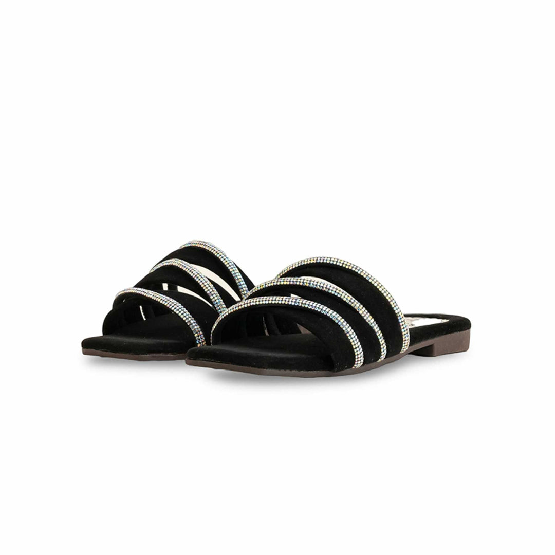 Girls Black Formal Slipper KD5595