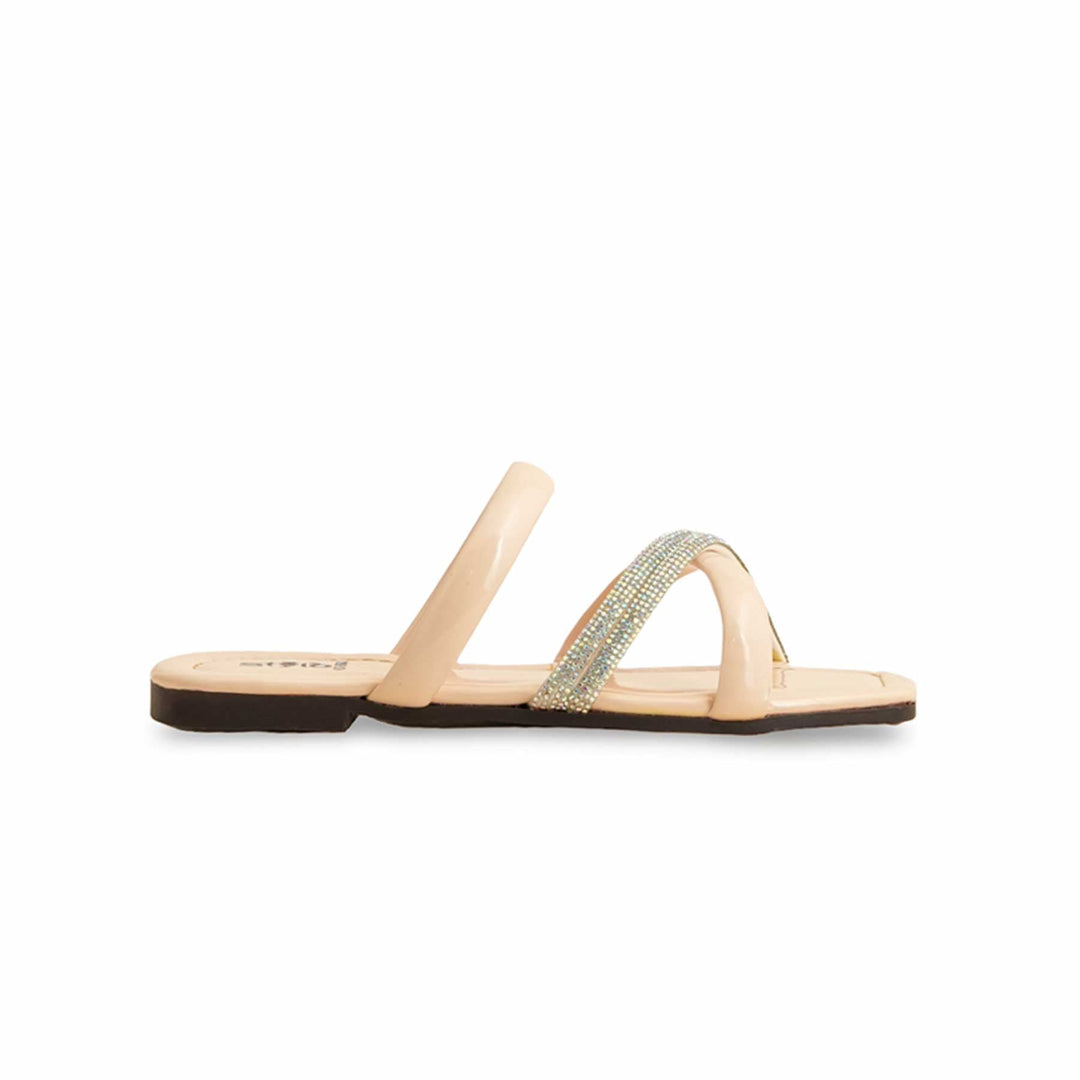 Girls Cream Formal Slipper KD5603
