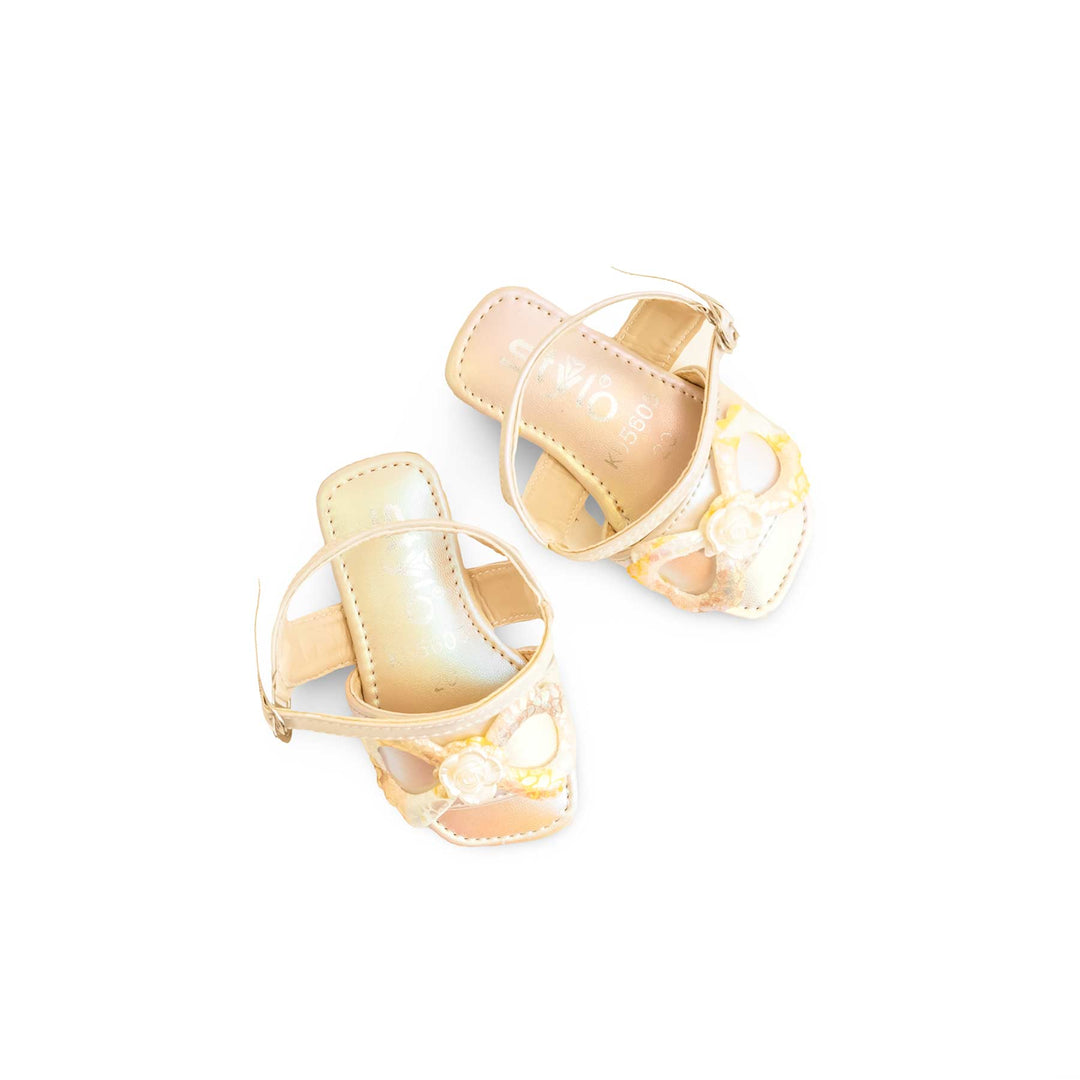 Girls Cream Formal Sandal KD5605