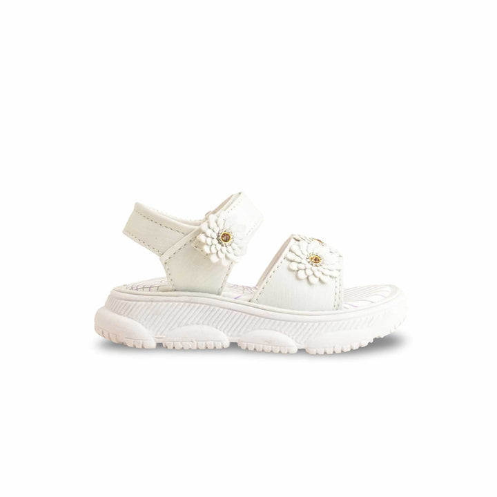 Girls White Casual Sandal KD5611