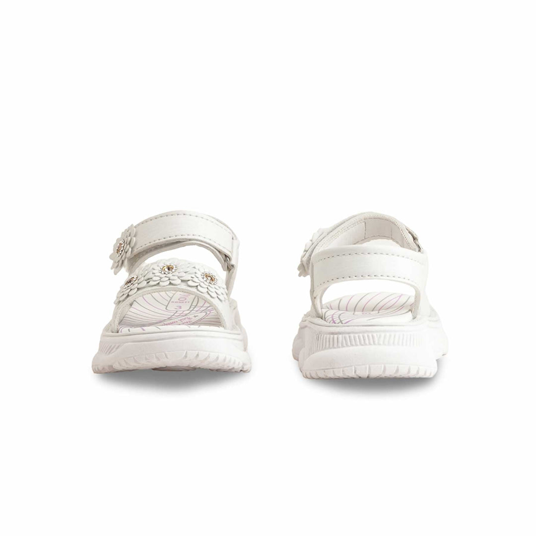 Girls White Casual Sandal KD5611