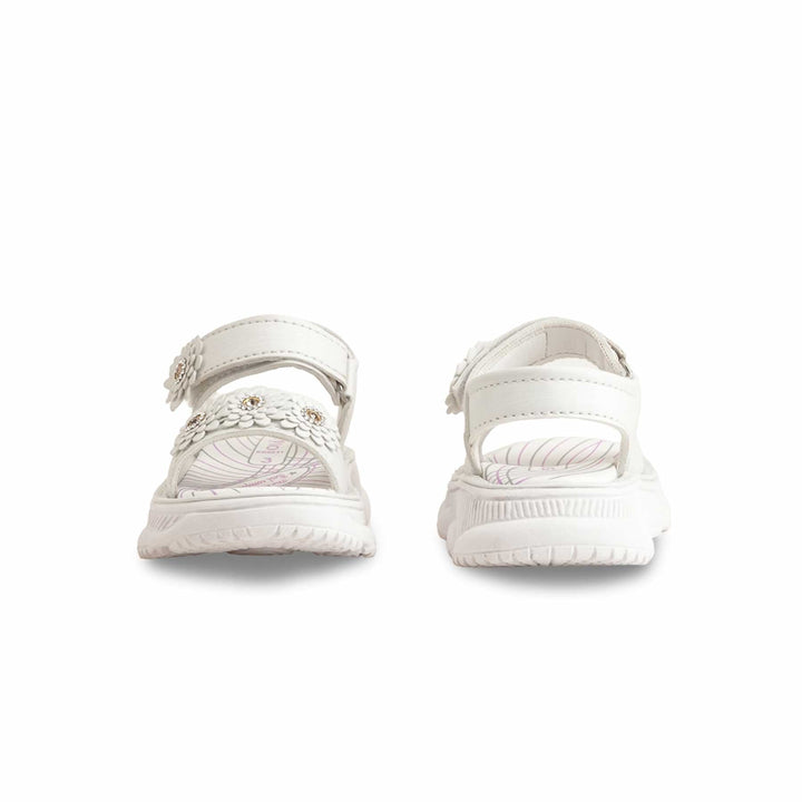 Girls White Casual Sandal KD5611