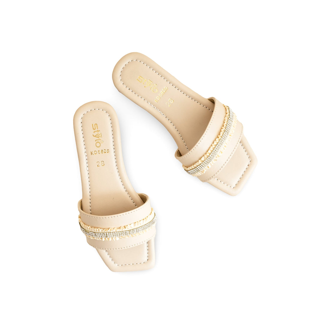 Girls Golden Fancy Slipper KD5626