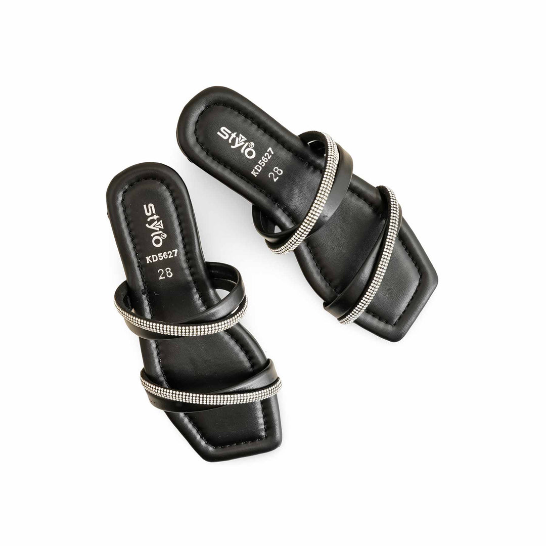 Girls Black Formal Slipper KD5627