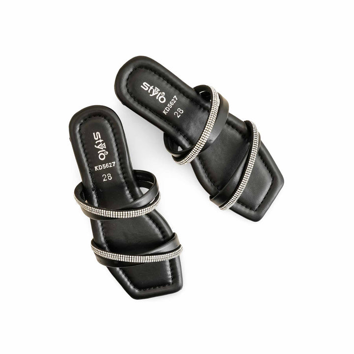 Girls Black Formal Slipper KD5627