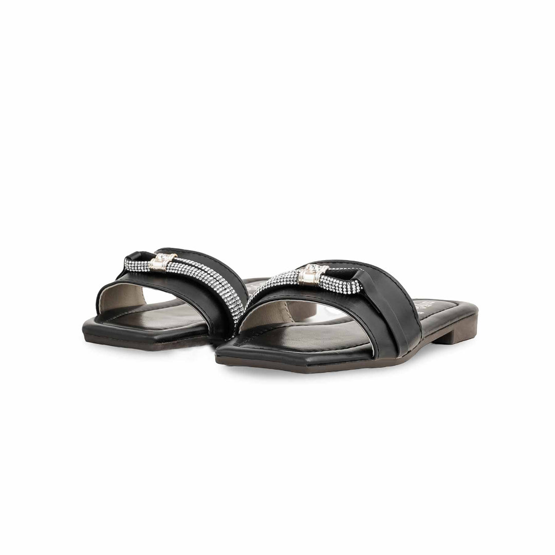 Girls Black Formal Slipper KD5628