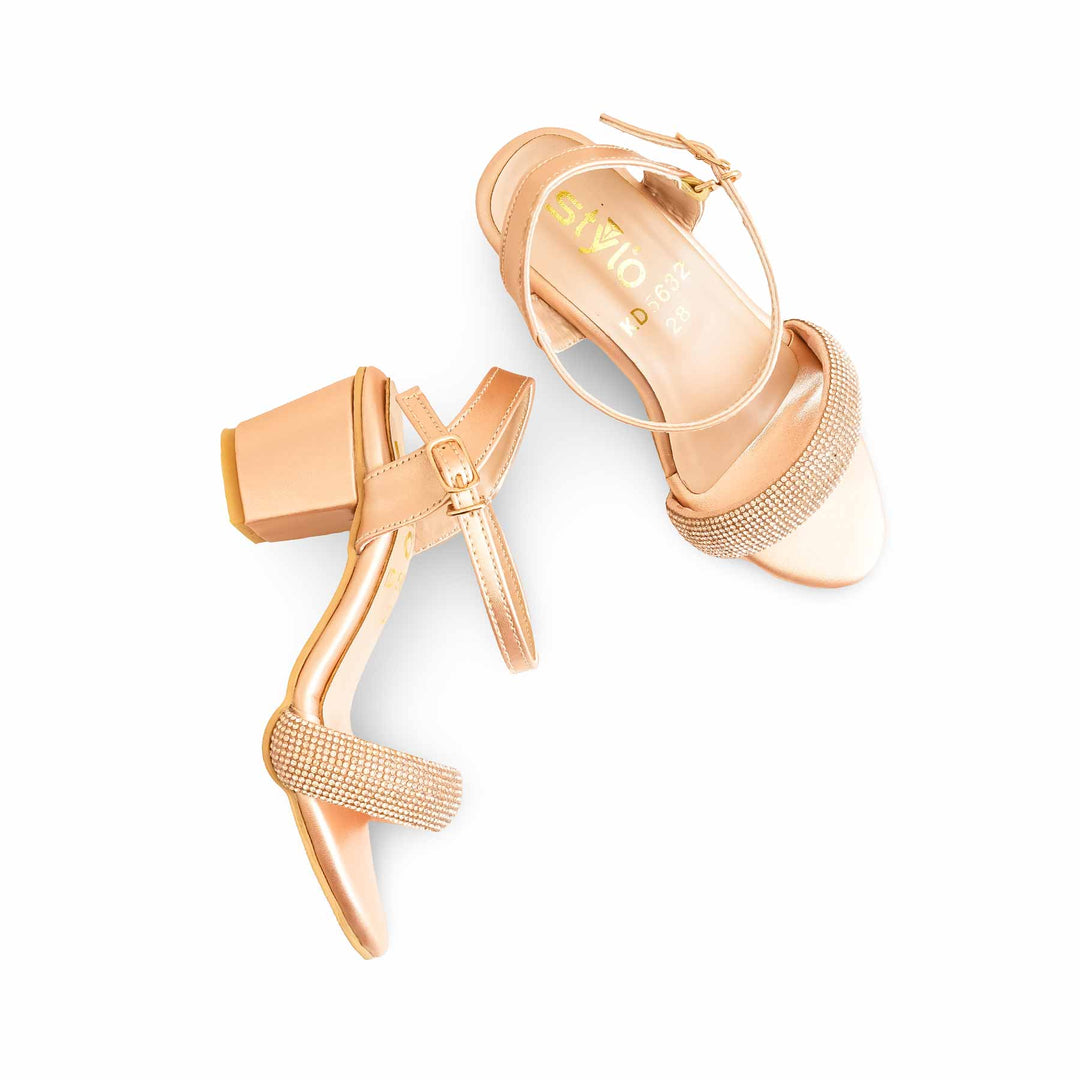 Girls Peach Fancy Sandal KD5632