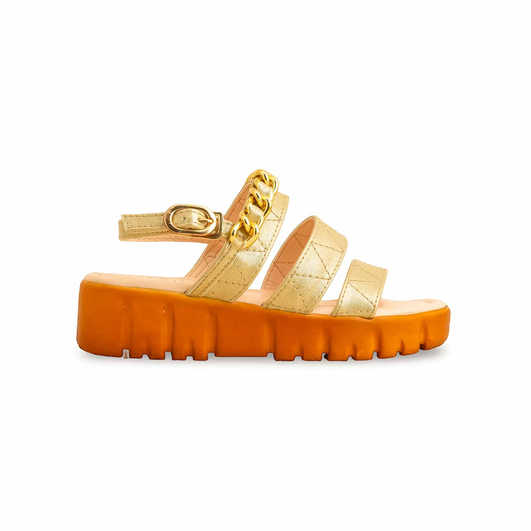 Girls Golden Formal Sandal KD5634