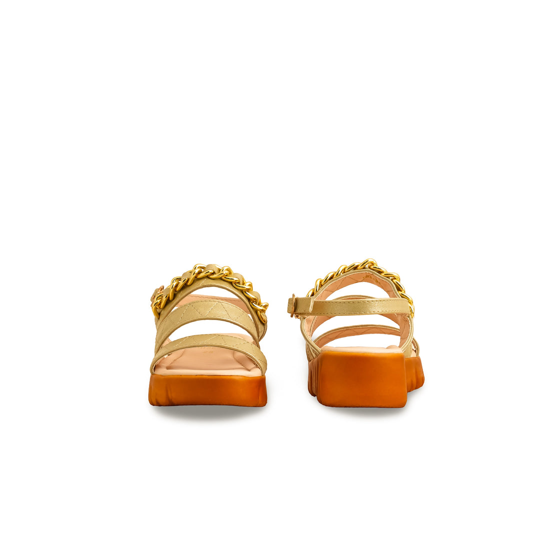 Girls Golden Formal Sandal KD5634
