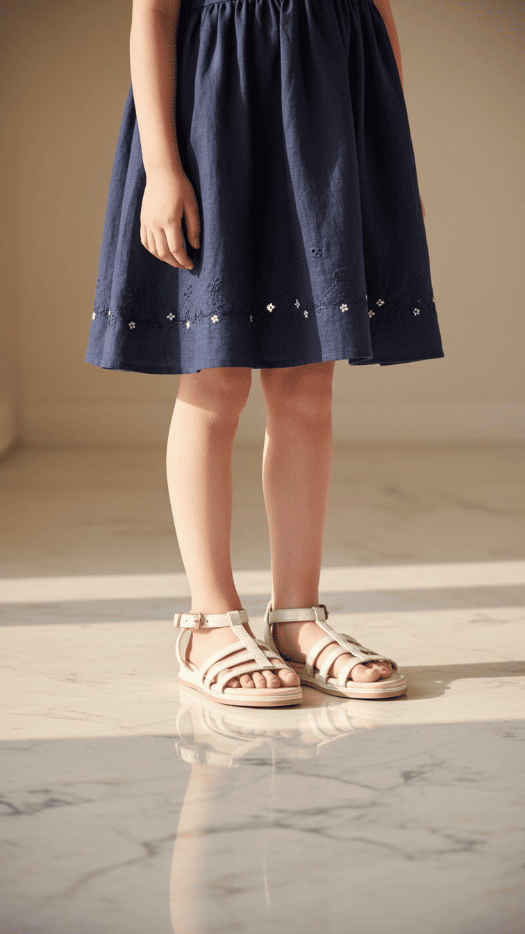 Girls Golden Formal Sandal KD5646