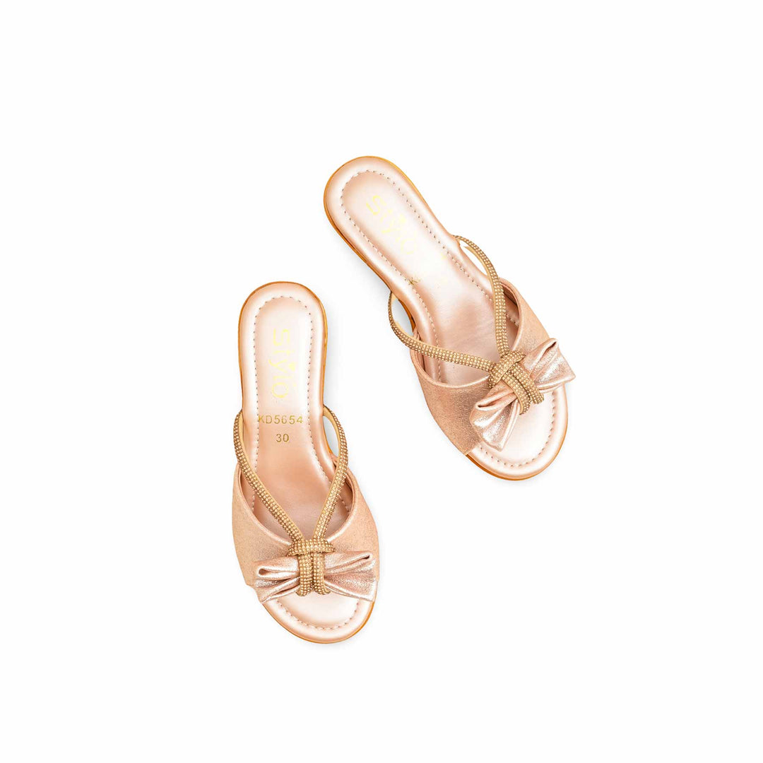 Girls Golden Fancy Slipper KD5654