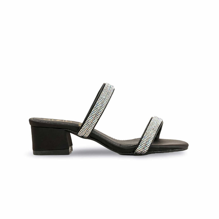Girls Black Fancy Slipper KD5667