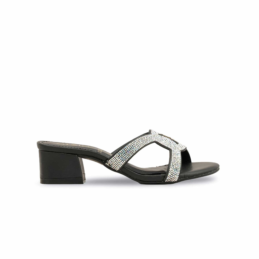 Girls Black Fancy Slipper KD5668