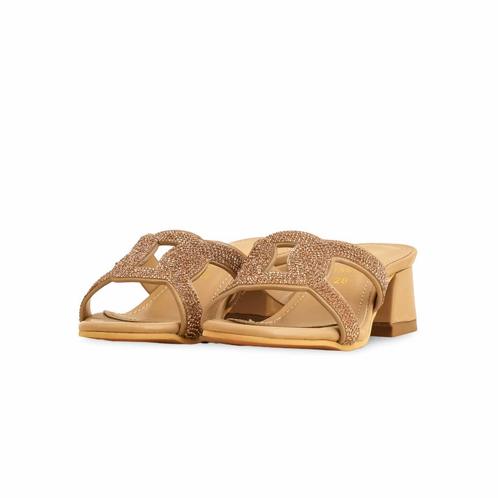 Girls Brown Fancy Slipper KD5668