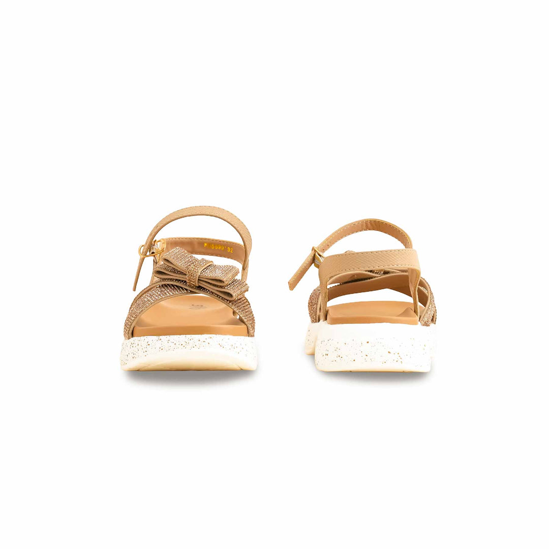 Girls Golden Formal Sandal KD5699