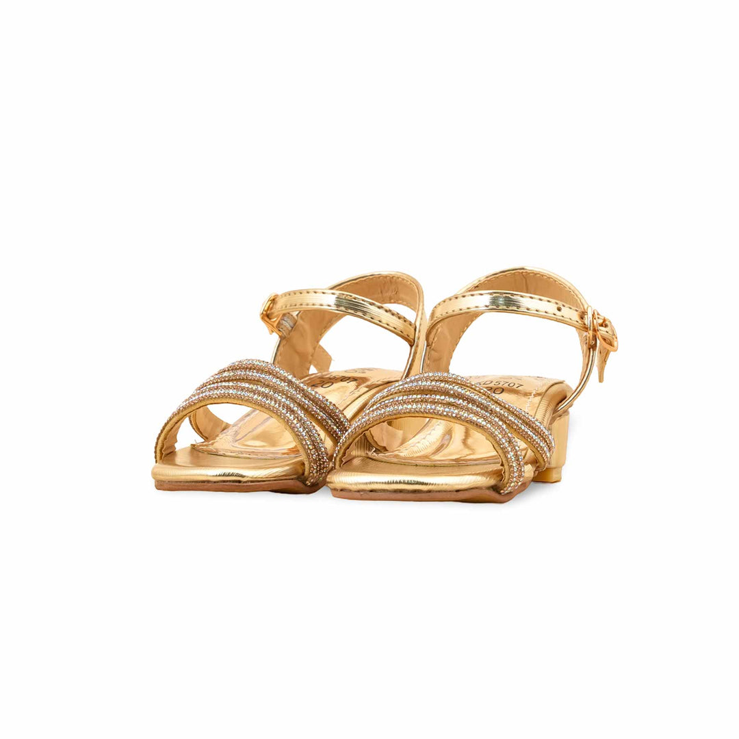 Girls Golden Fancy Sandal KD5707