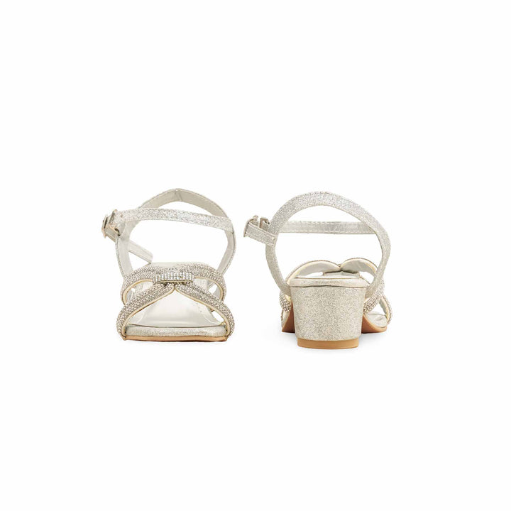Girls Silver Fancy Sandal KD5712