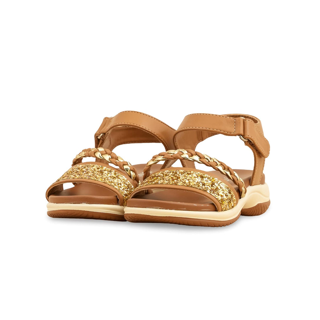 Girls Brown Formal Sandal KD5714