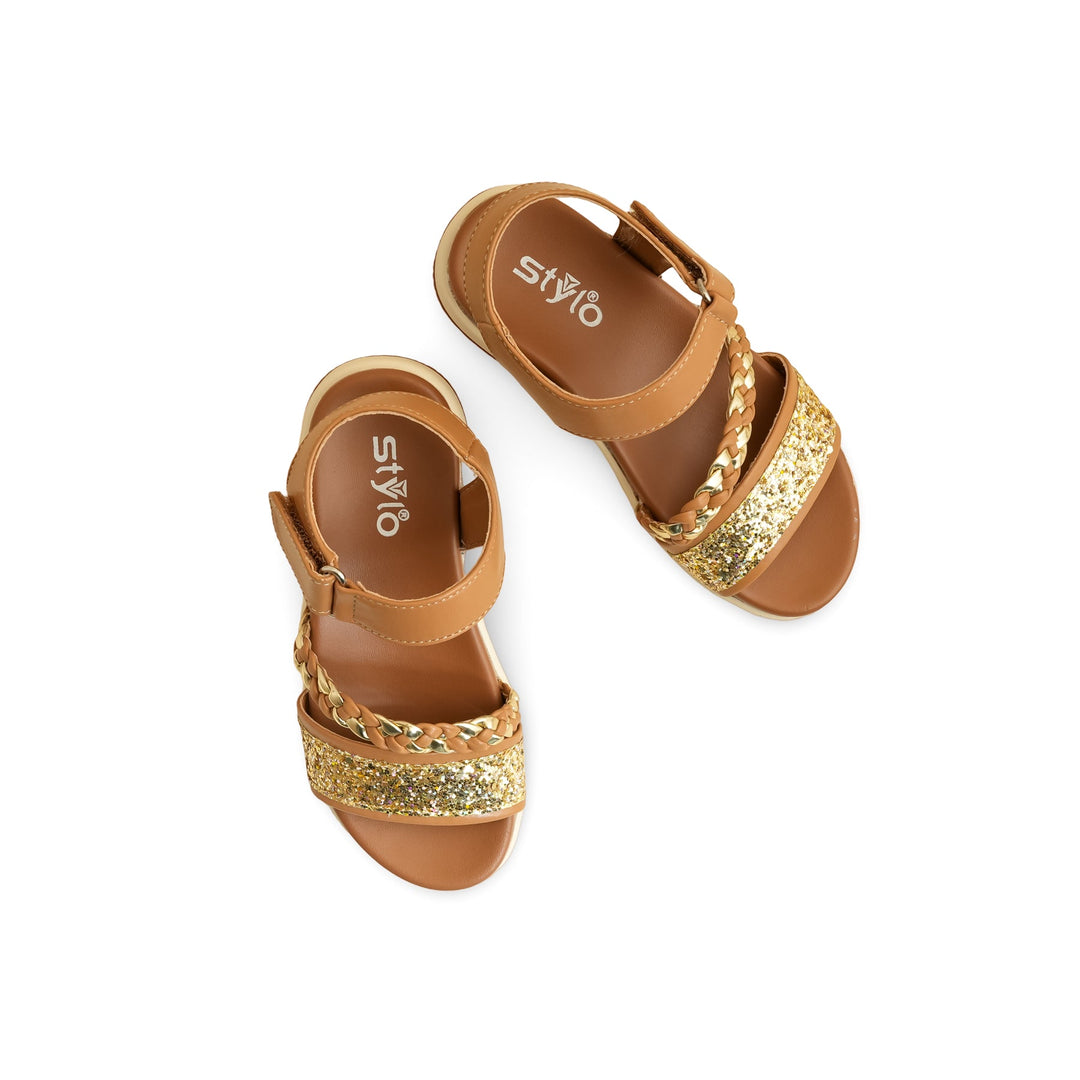 Girls Brown Formal Sandal KD5714
