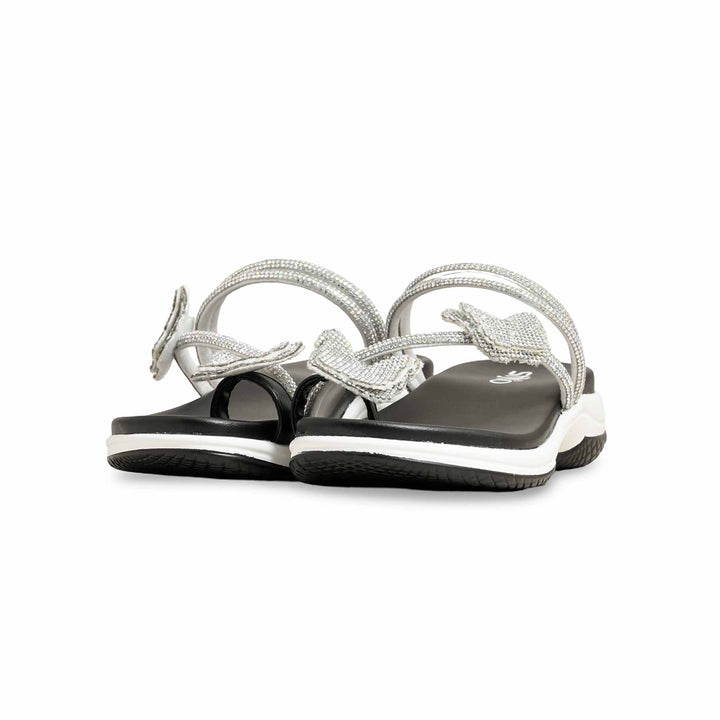 Girls Silver Fancy Slipper KD5717