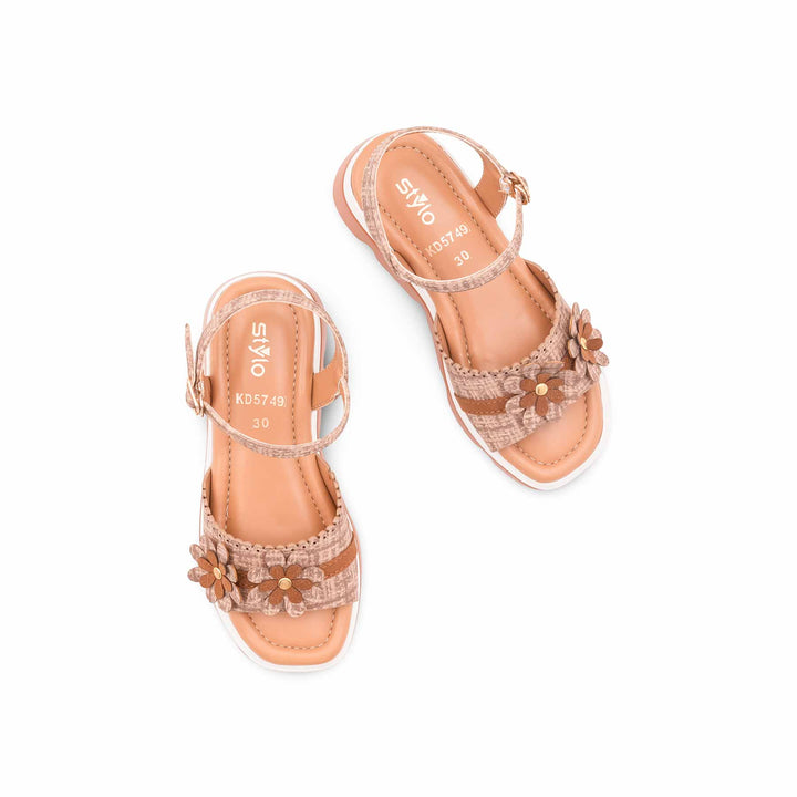 Girls Beige Formal Sandal KD5749