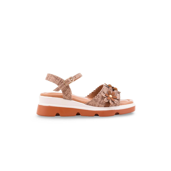 Girls Beige Formal Sandal KD5749