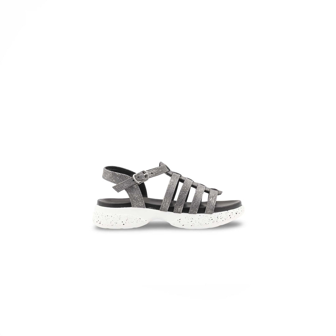 Girls Grey Formal Sandal KD5751