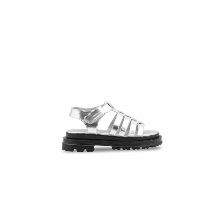 Girls Grey Formal Sandal KD5755