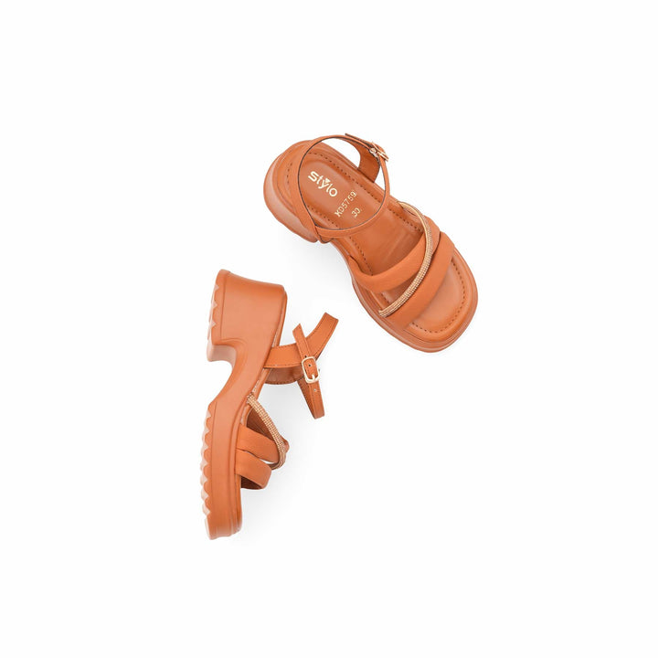 Girls Brown Formal Sandal KD5759
