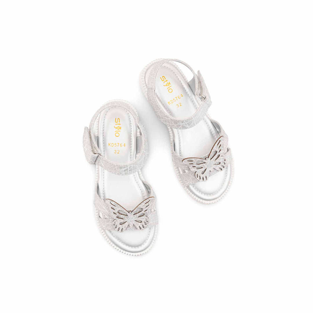 Girls Silver Formal Sandal KD5764