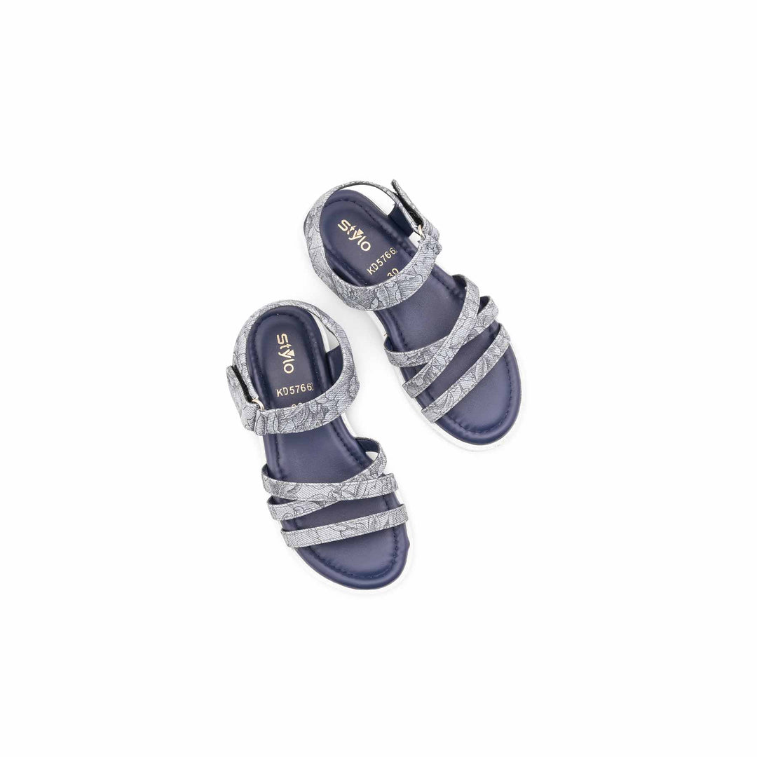 Girls Navy Formal Sandal KD5766