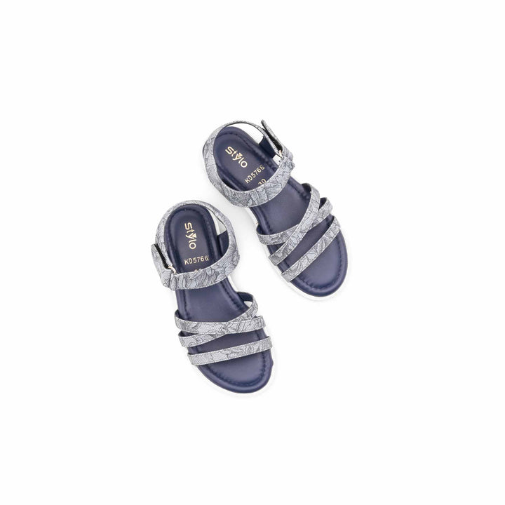 Girls Navy Formal Sandal KD5766