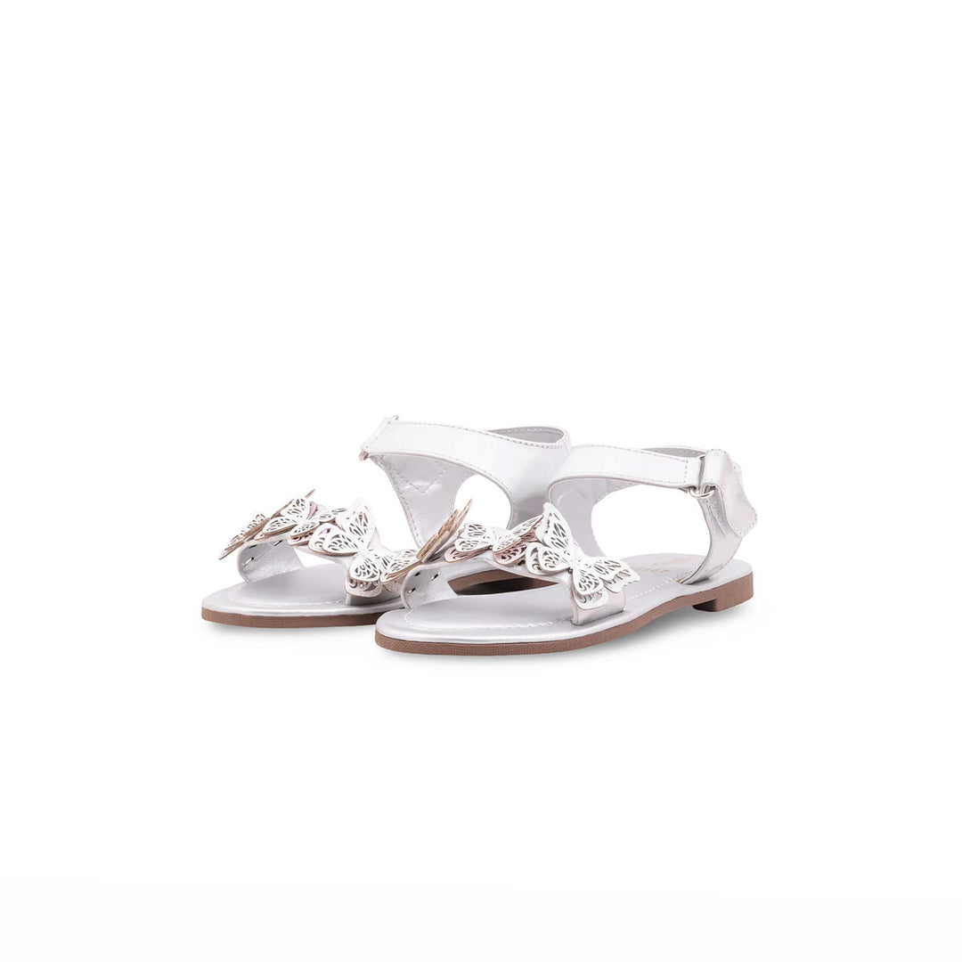 Girls Silver Casual Sandal KD5787
